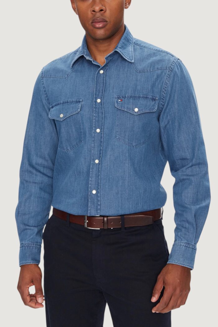 Camicia manica lunga Tommy Hilfiger lightweight denim we Blue Denim Chiaro