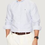 Camicia manica lunga Tommy Hilfiger heritage oxford Celeste - Foto 1