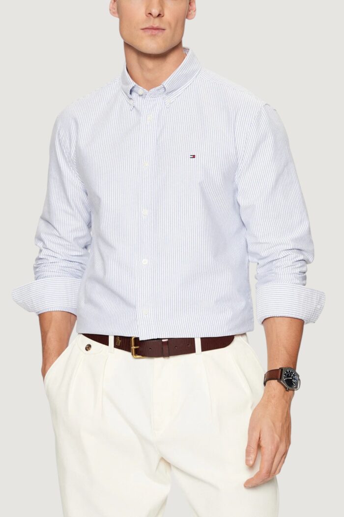 Camicia manica lunga Tommy Hilfiger heritage oxford Celeste