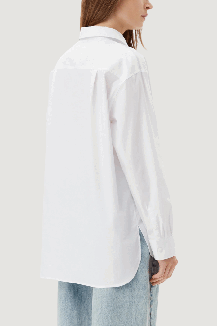 Camicia manica lunga Calvin Klein Jeans poplin relaxed shirt Bianco