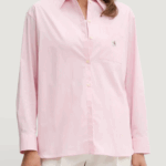Camicia manica lunga Calvin Klein Jeans poplin relaxed shirt Rosa - Foto 1