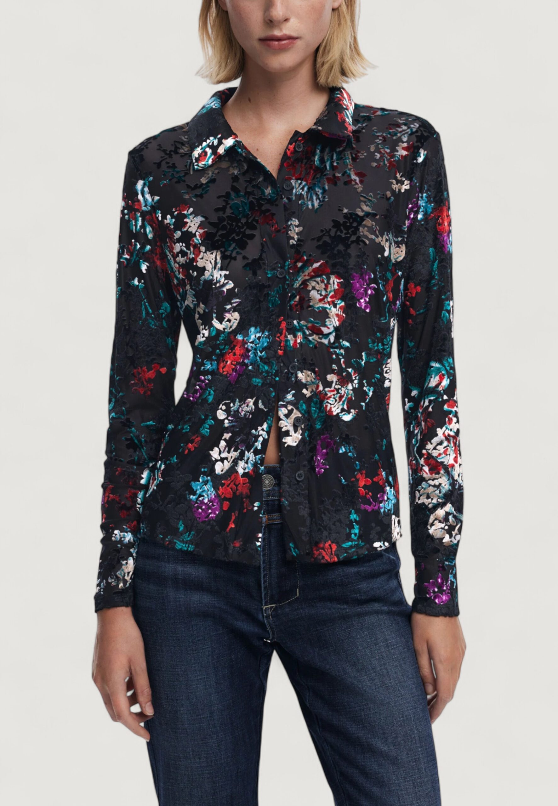 Camicia manica lunga Desigual ts_oporto Nero - Foto 1