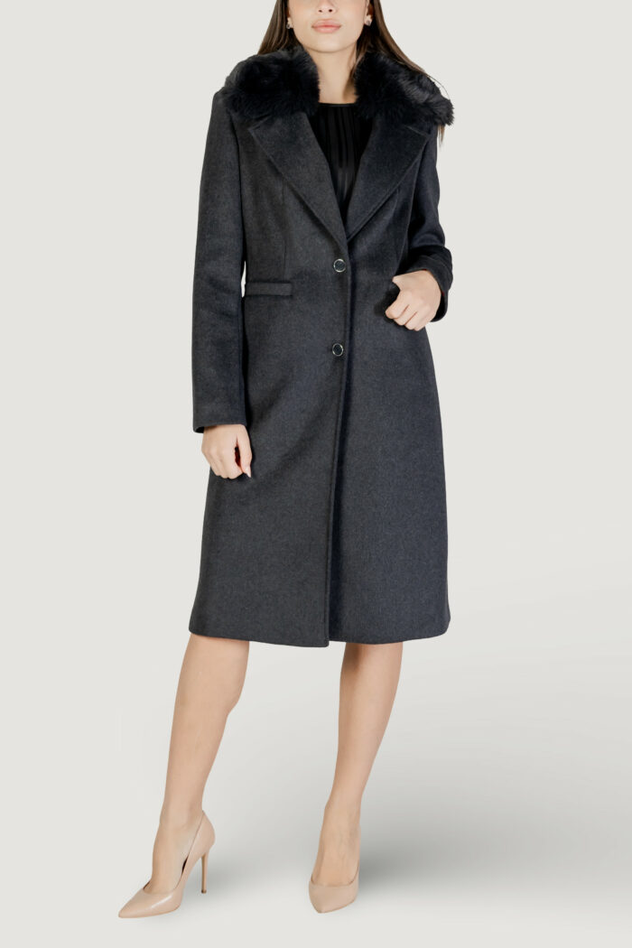 Cappotto Guess karole fur collar coat Antracite