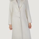 Cappotto Guess karole fur collar coat Panna - Foto 1