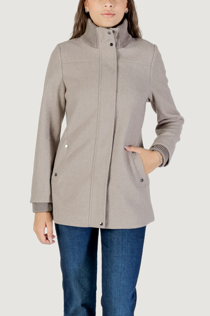 Cappotto Street One short coat w. knit details Grigio