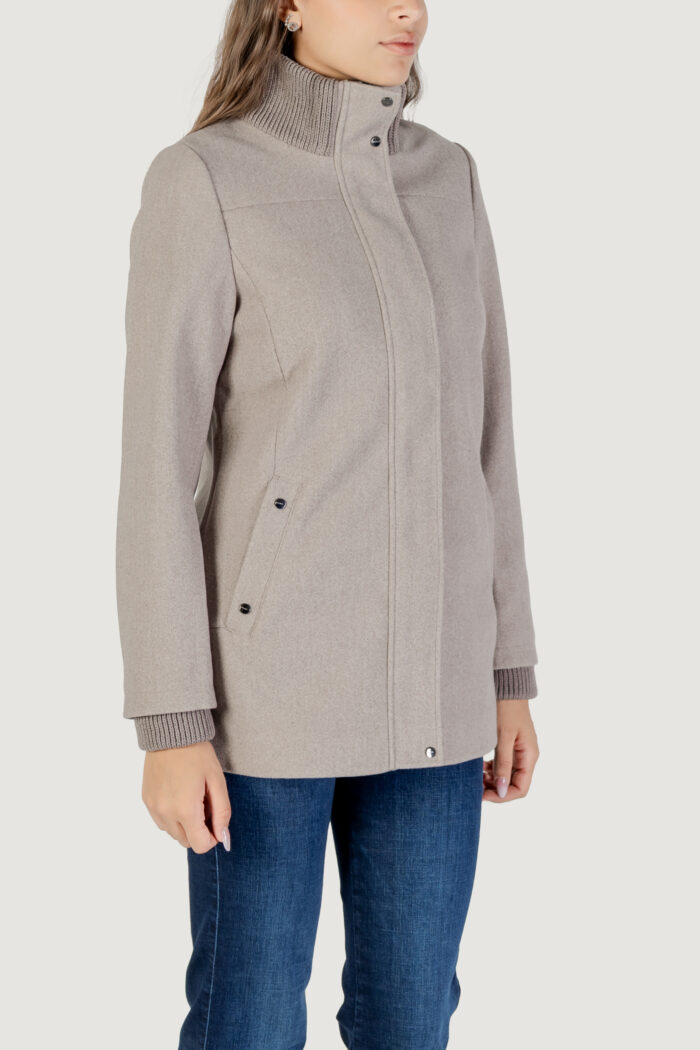 Cappotto Street One short coat w. knit details Grigio