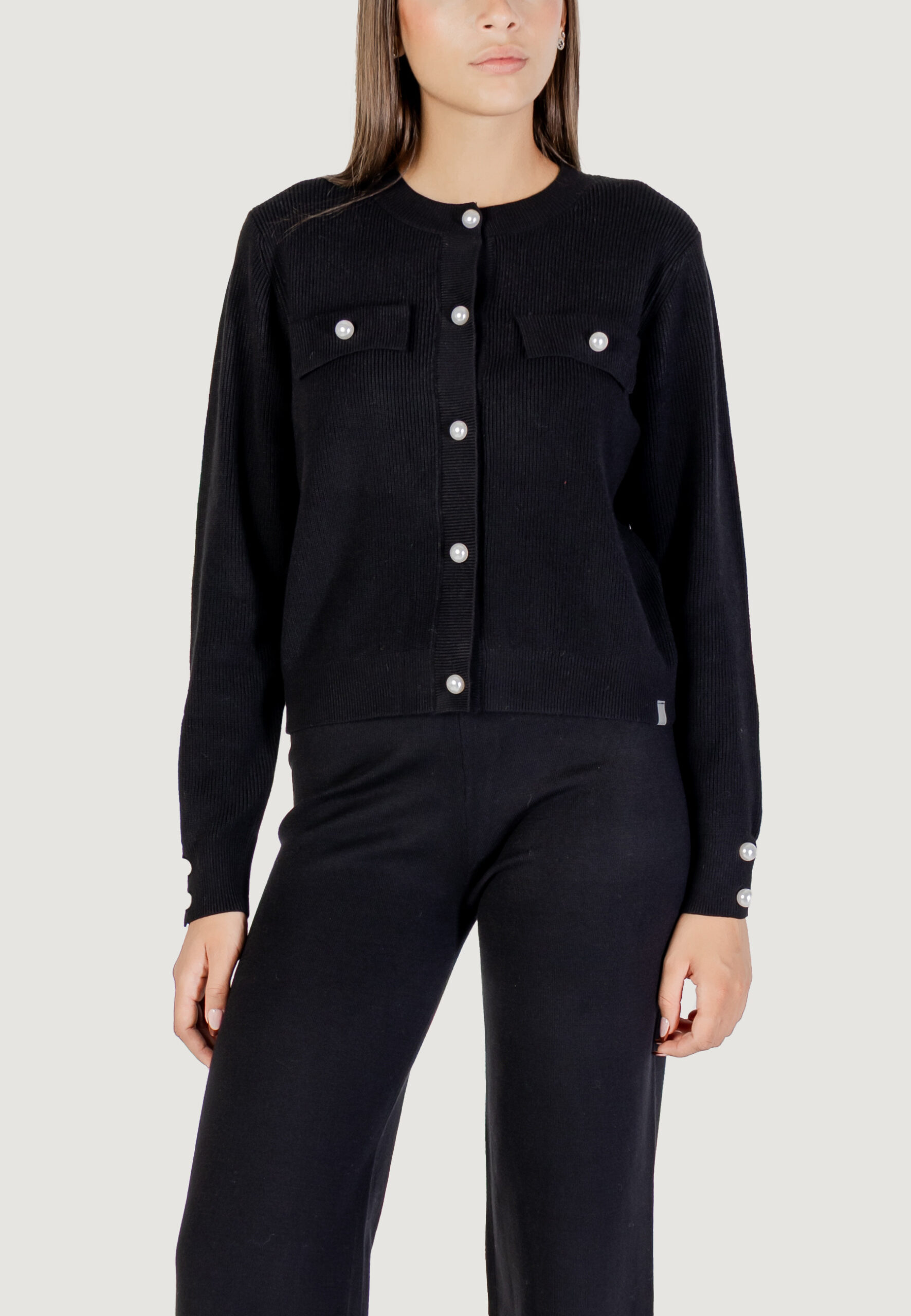 Cardigan Choral Nero - Foto 1