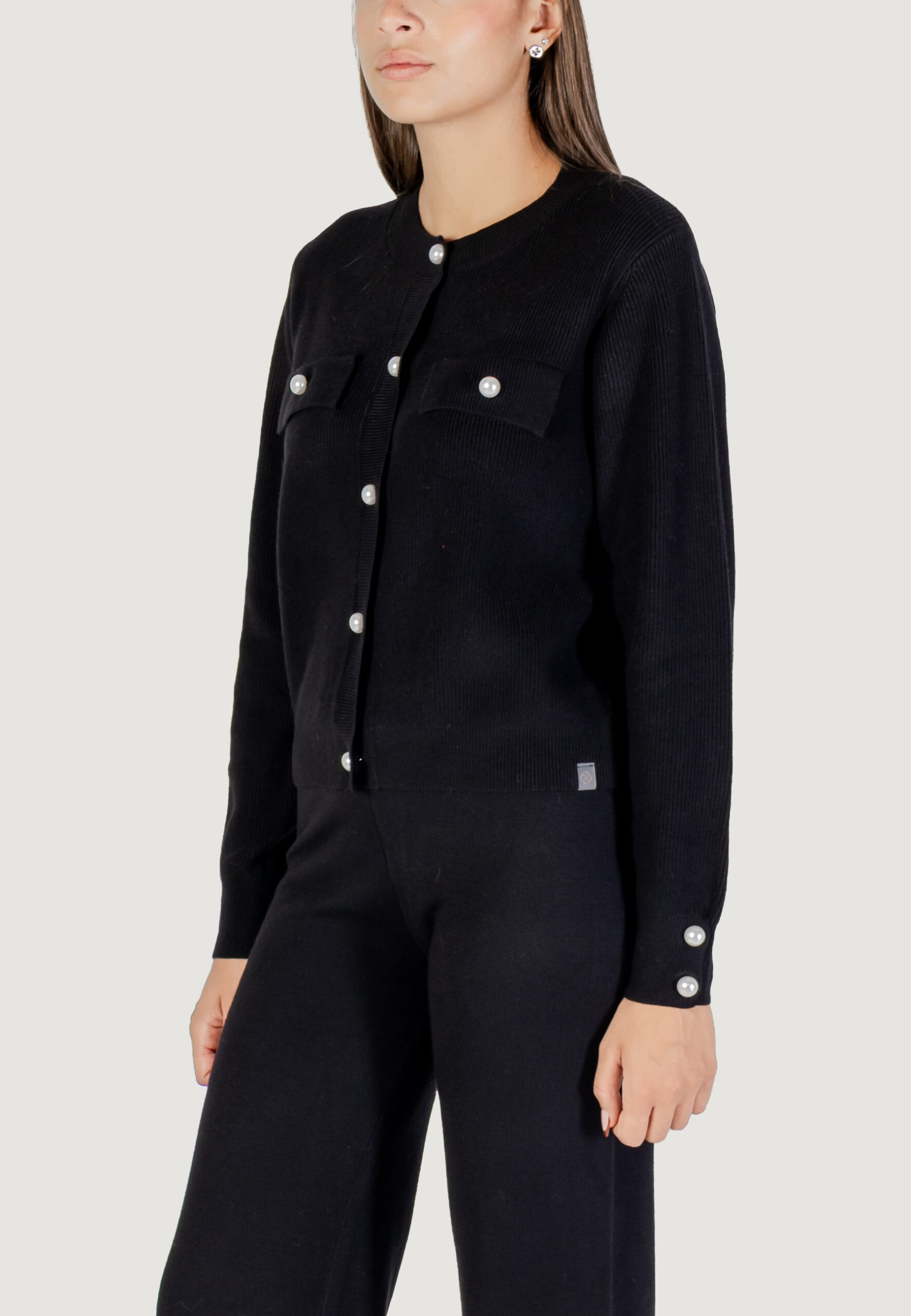 Cardigan Choral Nero - Foto 3