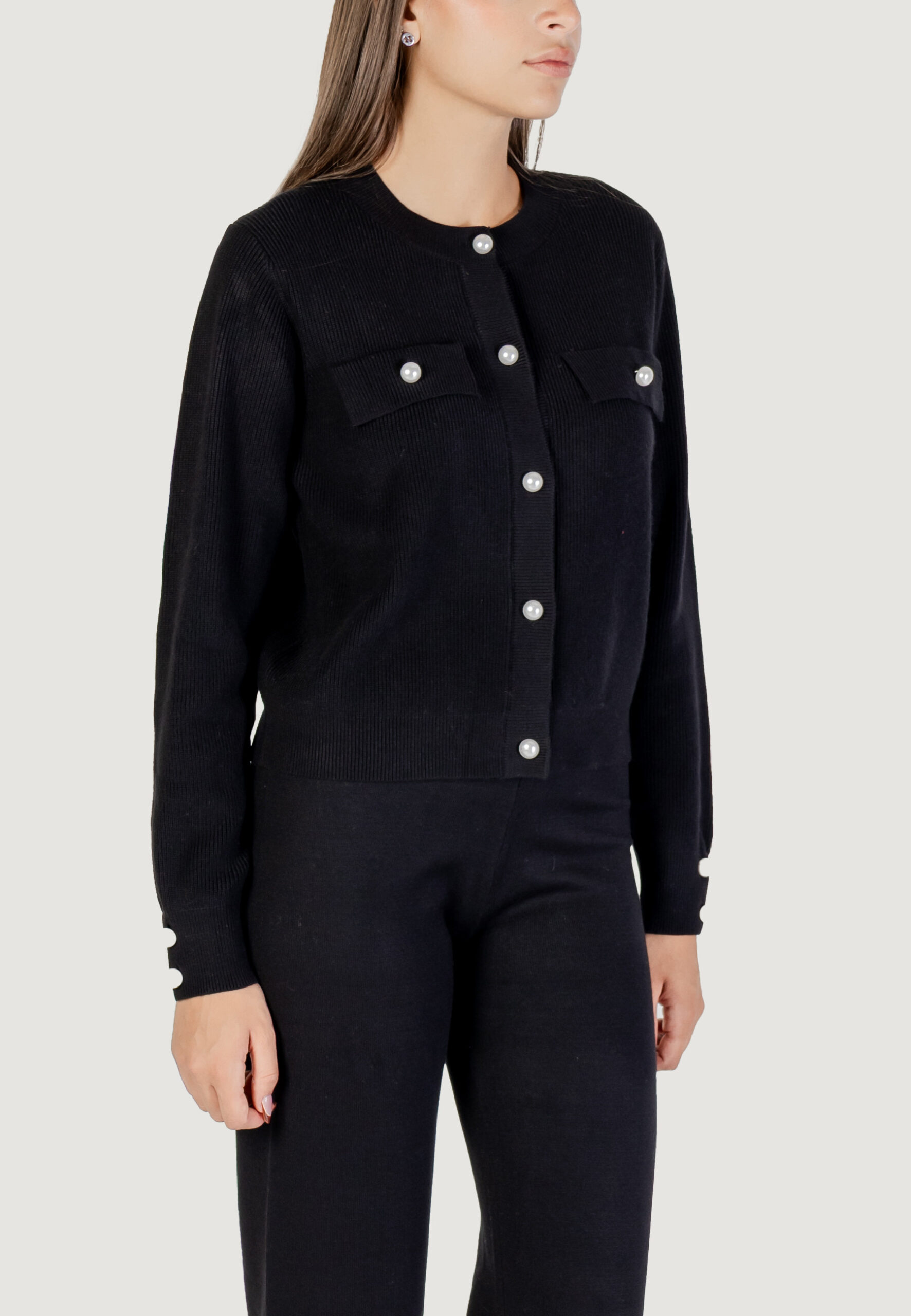 Cardigan Choral Nero - Foto 4