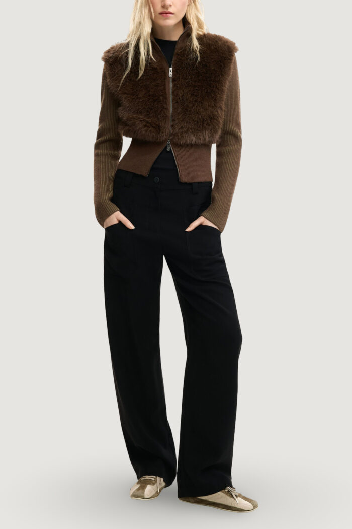 Cardigan Desigual repris jers inverness Marrone