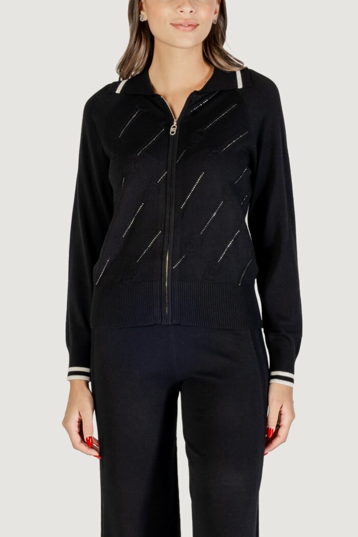 Cardigan Liu-Jo ecs maglia zippata m/l Nero – Bianco
