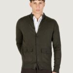 Cardigan YOS giacca lupo c/bottoni Verde Scuro - Foto 1