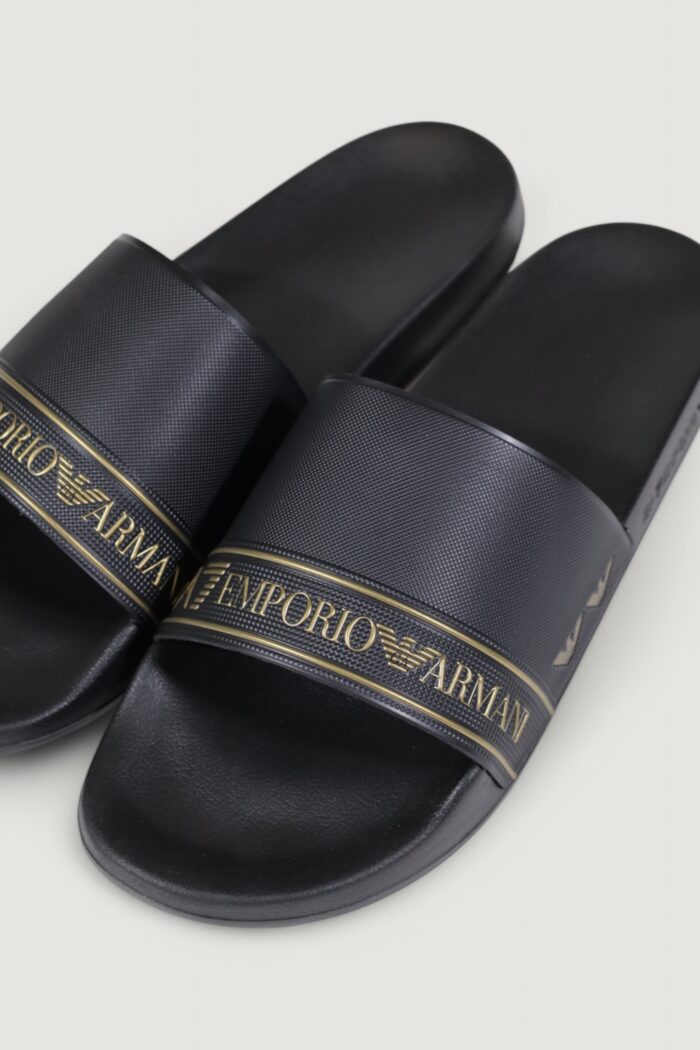 Ciabatte EA7  Nero – Oro