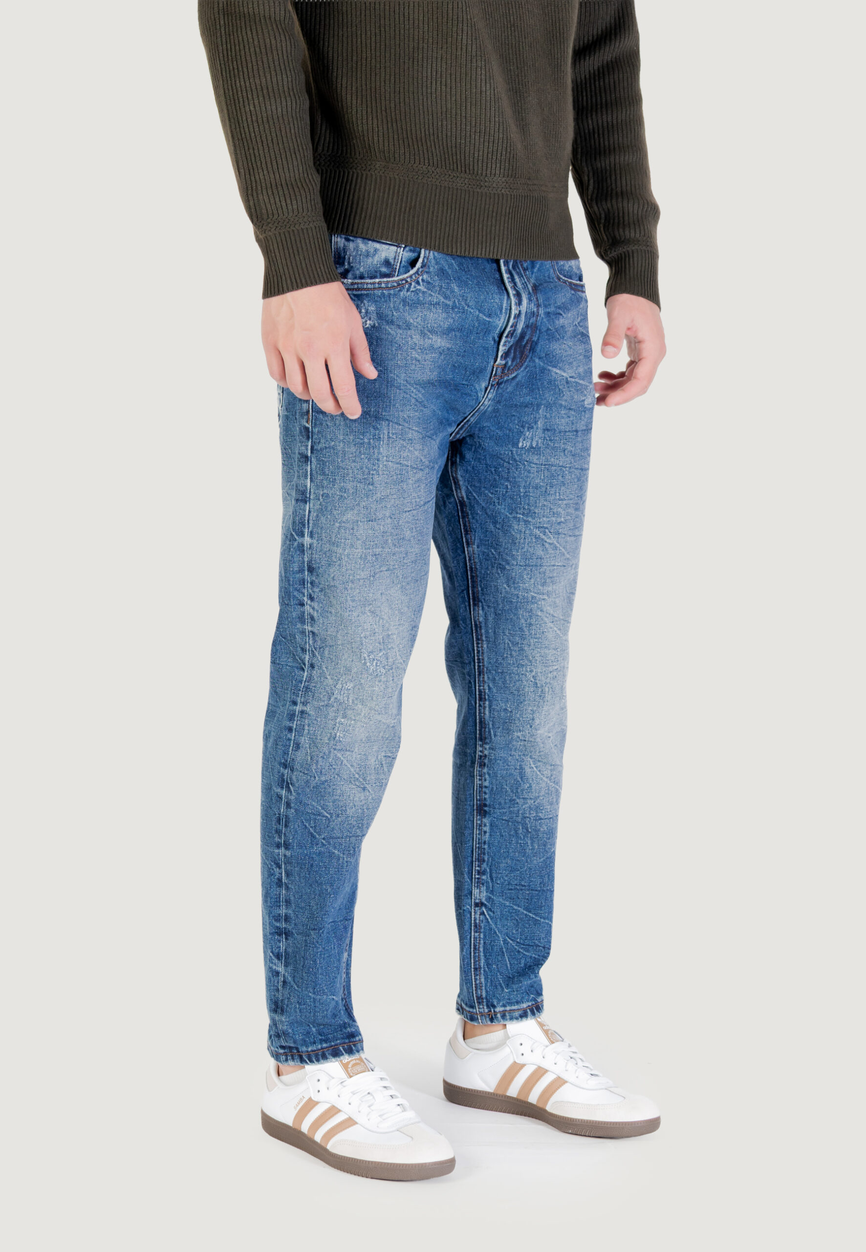 Jeans slim Gianni Lupo mike95 carrot fit Denim - Foto 3