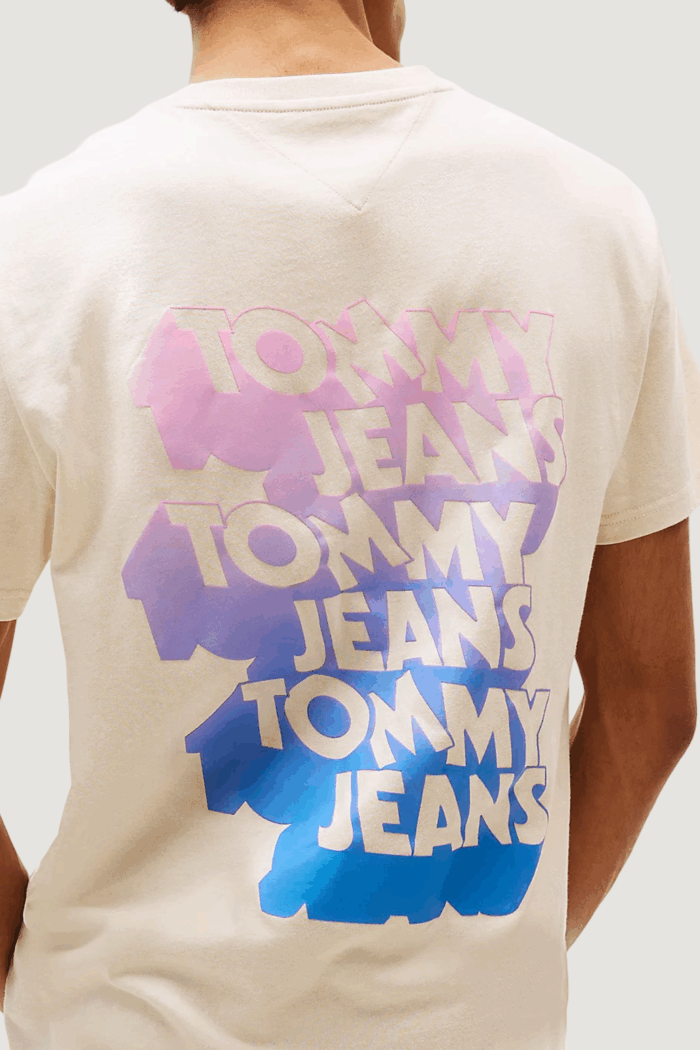 T-shirt Tommy Hilfiger Jeans tjm reg stack backpr Beige