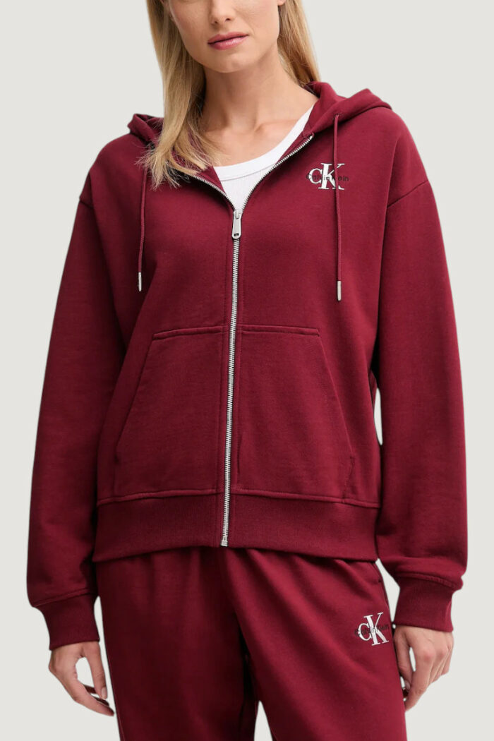 Felpa con cappuccio Calvin Klein Jeans monologo french terr Bordeaux