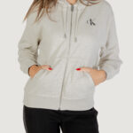 Felpa con cappuccio Calvin Klein Jeans monologo french terr Grigio Chiaro - Foto 1