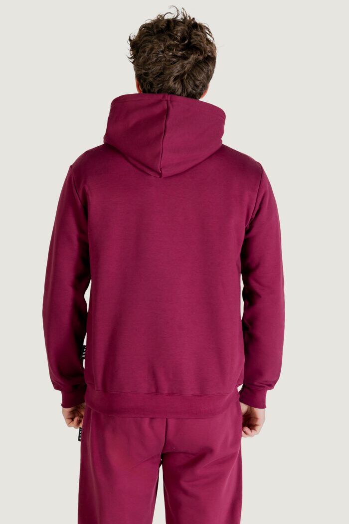 Felpa con cappuccio Icon logo verticale Bordeaux