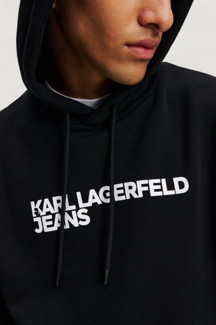 Felpa con cappuccio Karl Lagerfeld Jeans klj reg logo hoodie Nero