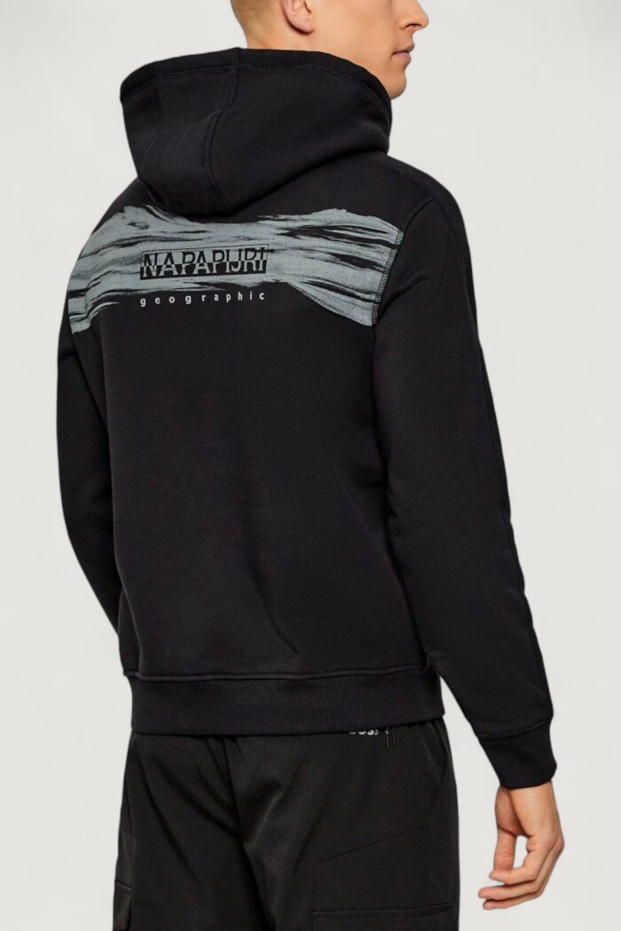 Felpa con cappuccio Napapijri b-back graphic h Nero