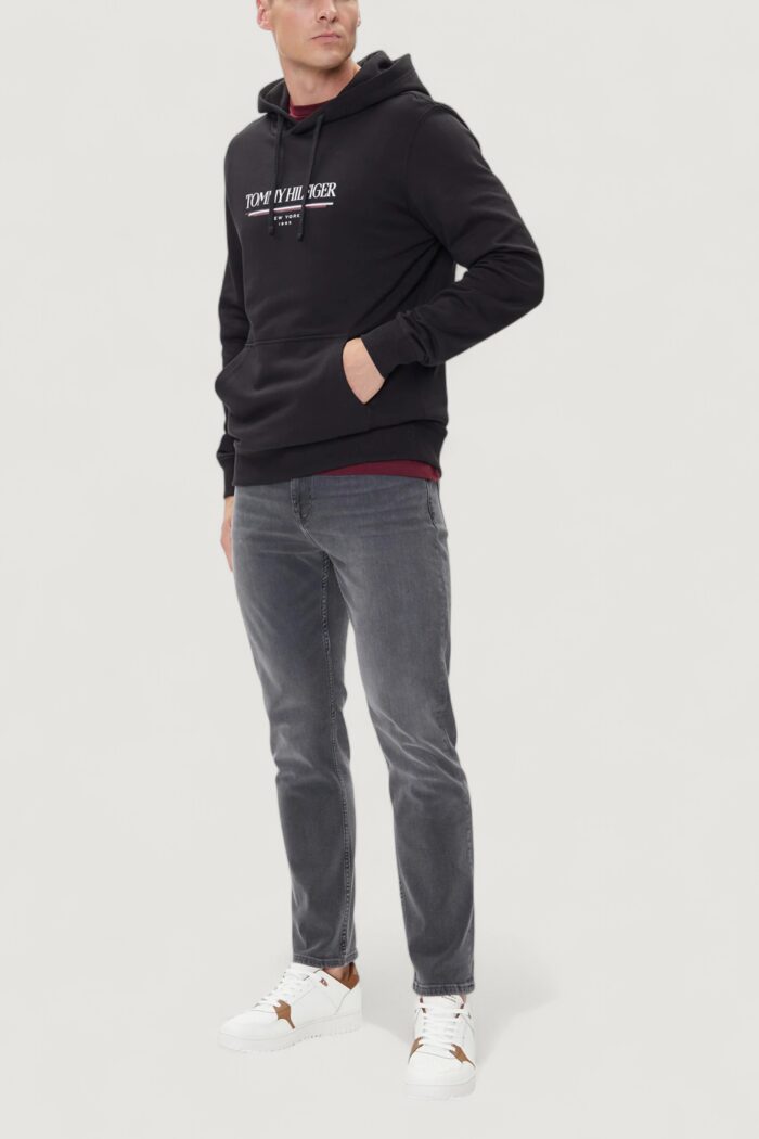 Felpa con cappuccio Tommy Hilfiger brand love hilfiger Nero