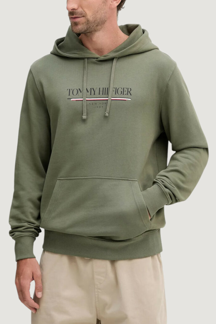 Felpa con cappuccio Tommy Hilfiger brand love hilfiger Verde