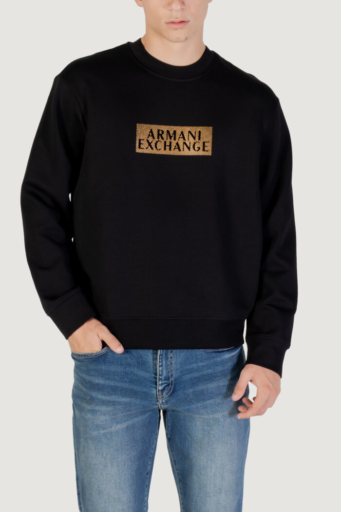 Felpa senza cappuccio Armani Exchange  Nero – Oro