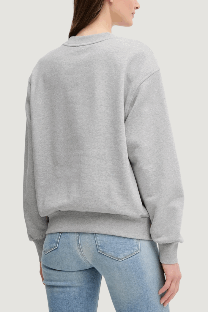 Felpa senza cappuccio Calvin Klein Jeans a- ls badge logo ter Grigio