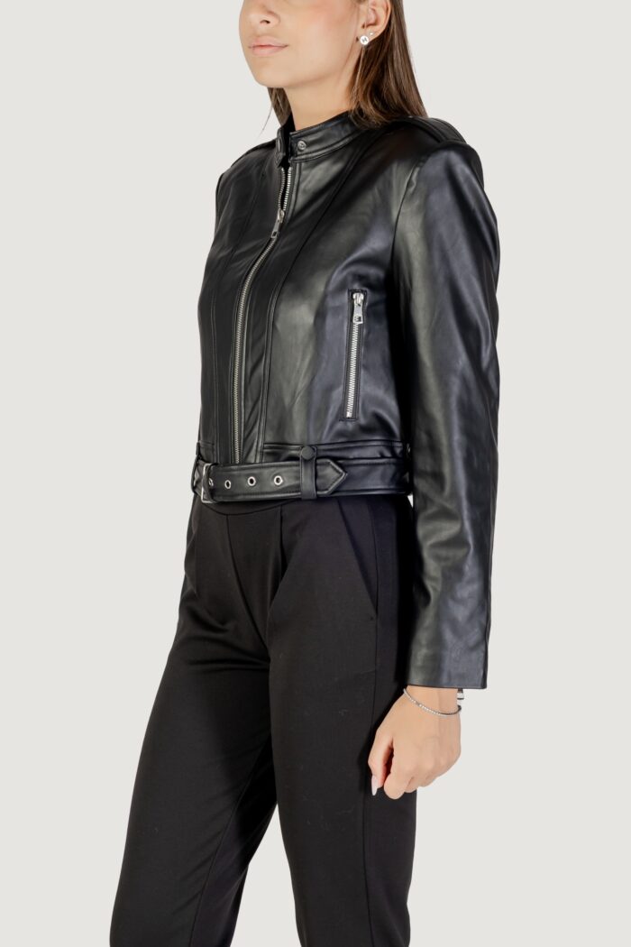 Giacchetto Only onlsadie faux leather jacket cc otw Nero