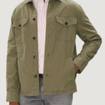 Giacchetto Tommy Hilfiger cotton twill shirt j Verde - Foto 1