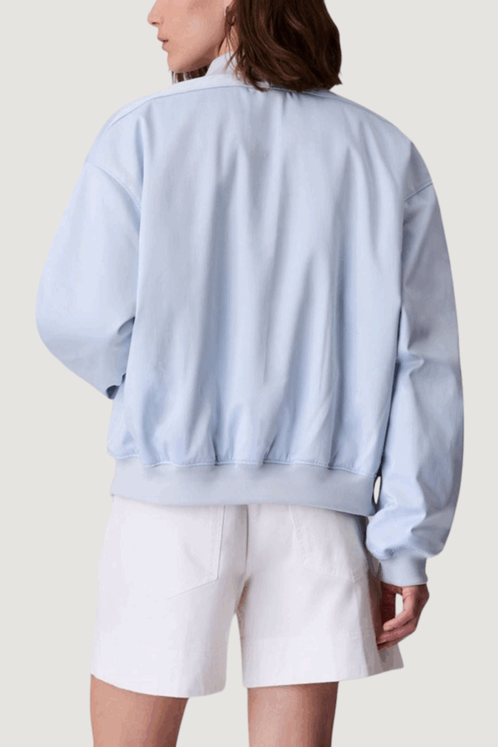 Giubbotto Calvin Klein Jeans satin bomber Celeste