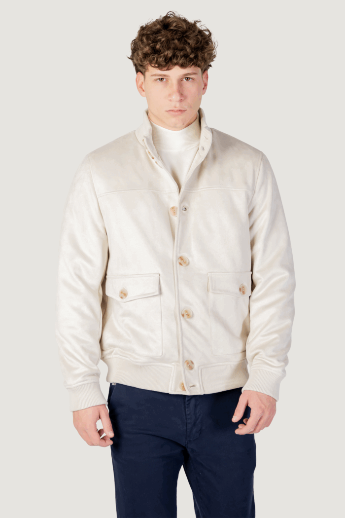 Giubbotto YOS giubbino suede Beige chiaro