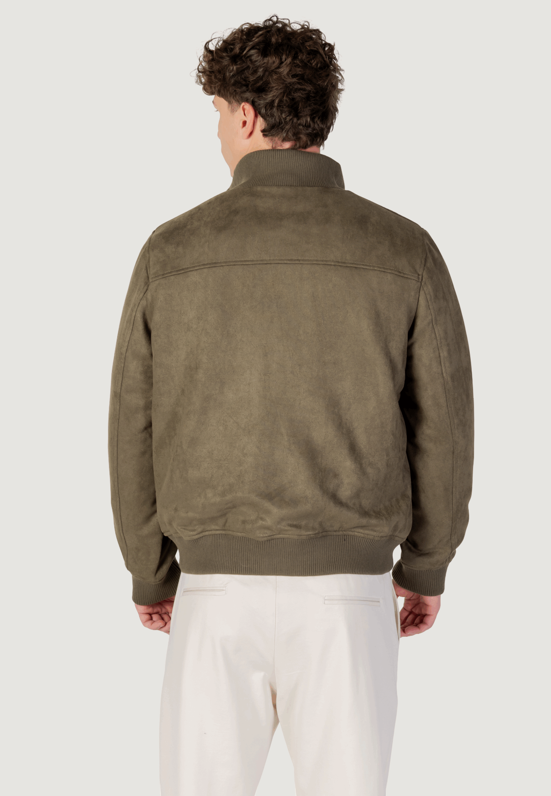 Giubbotto YOS giubbino suede Verde Oliva - Foto 4