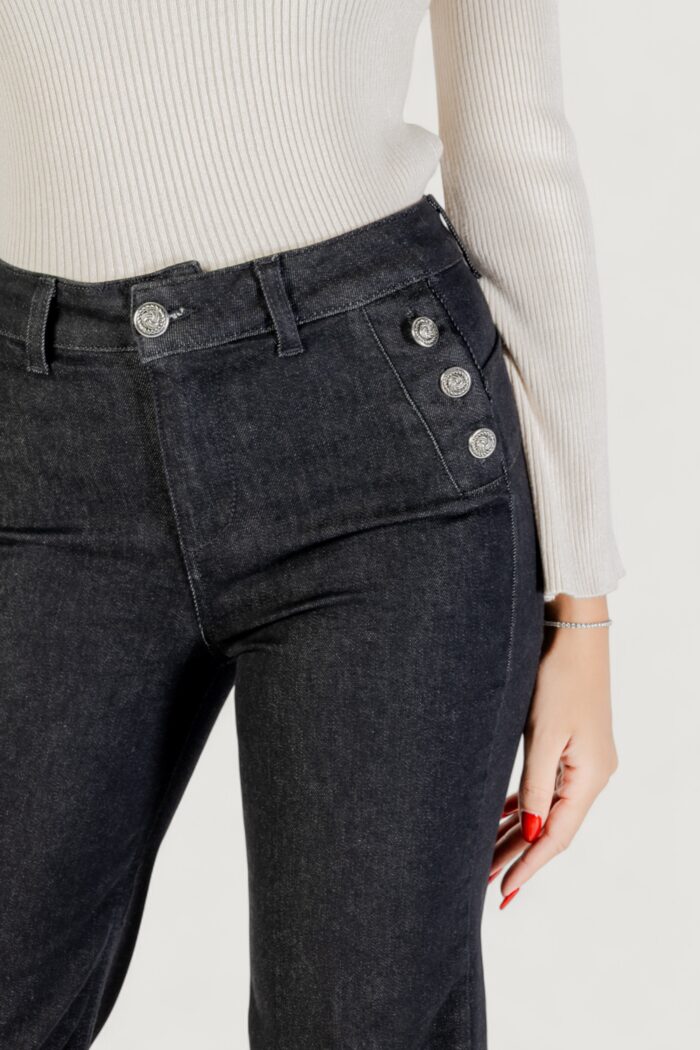 Jeans bootcut Liu-Jo b.up flare button h.w. Nero