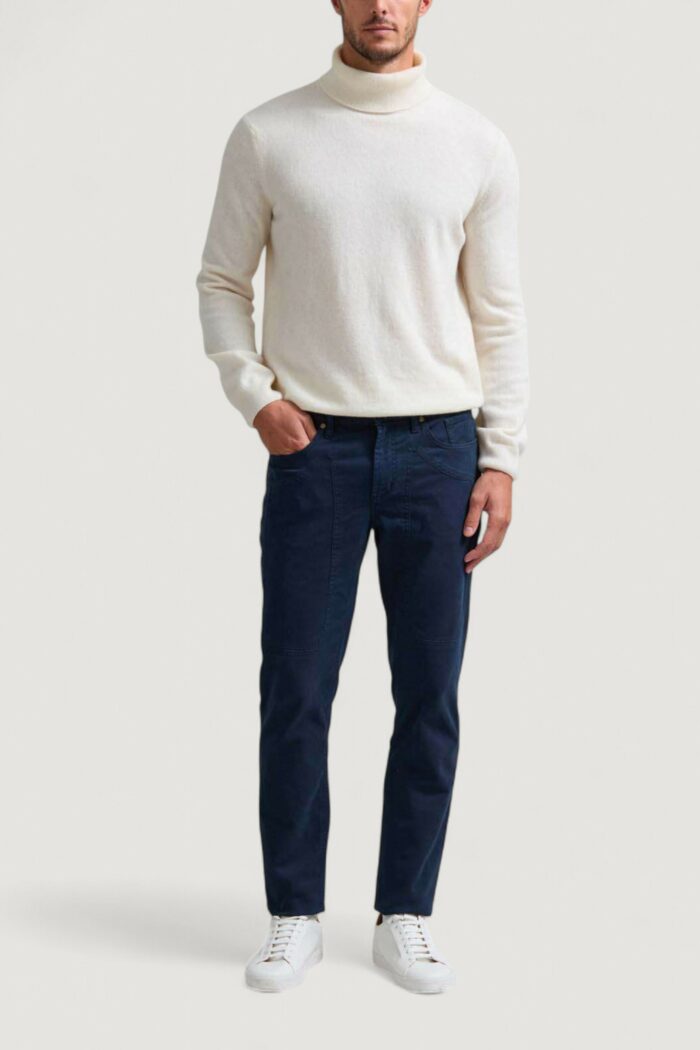 Pantaloni slim Jeckerson john 5 tasche toppa Blue scuro