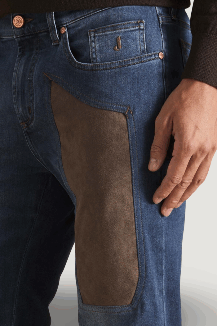 Jeans slim Jeckerson john 5 tasche toppa Denim scuro