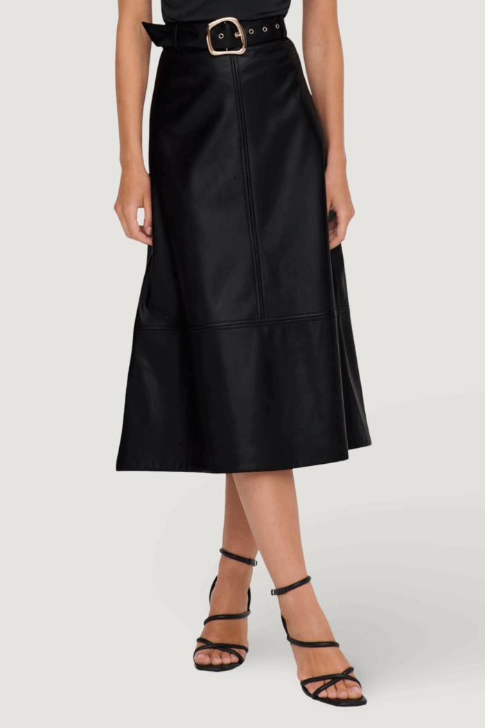 Longuette Jacqueline de Yong jdyantoine hw faux leather skirt pnt Nero