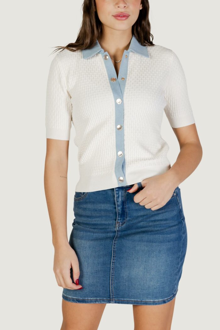 Maglia in filo manica corta Morgan De Toi Avorio