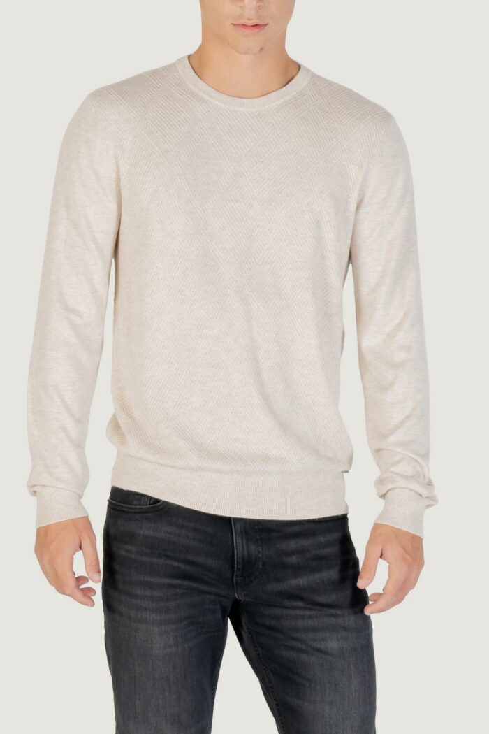 Maglia Guess jamaar cn stitched swtr Beige chiaro