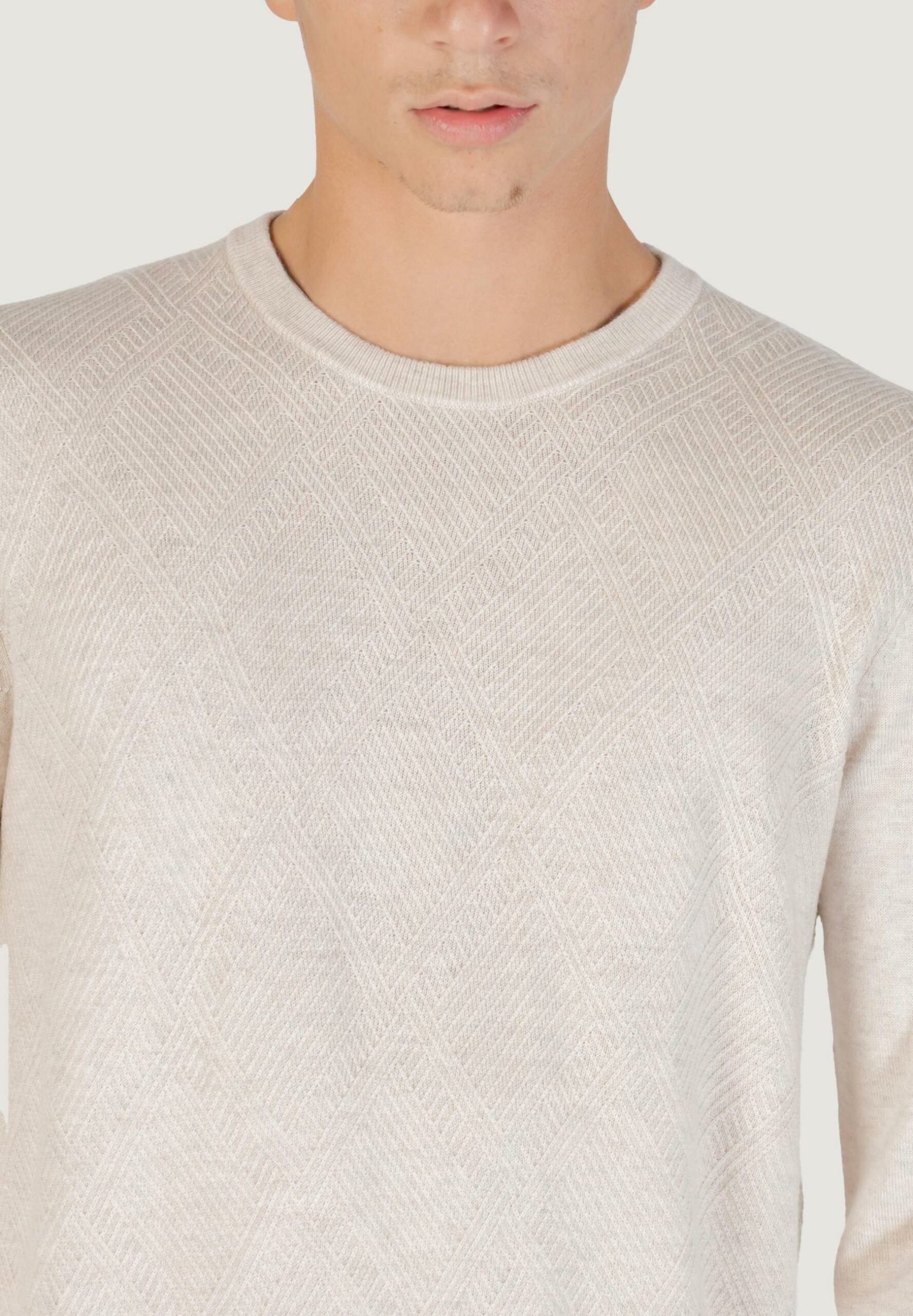 Maglia Guess jamaar cn stitched swtr Beige chiaro - Foto 4