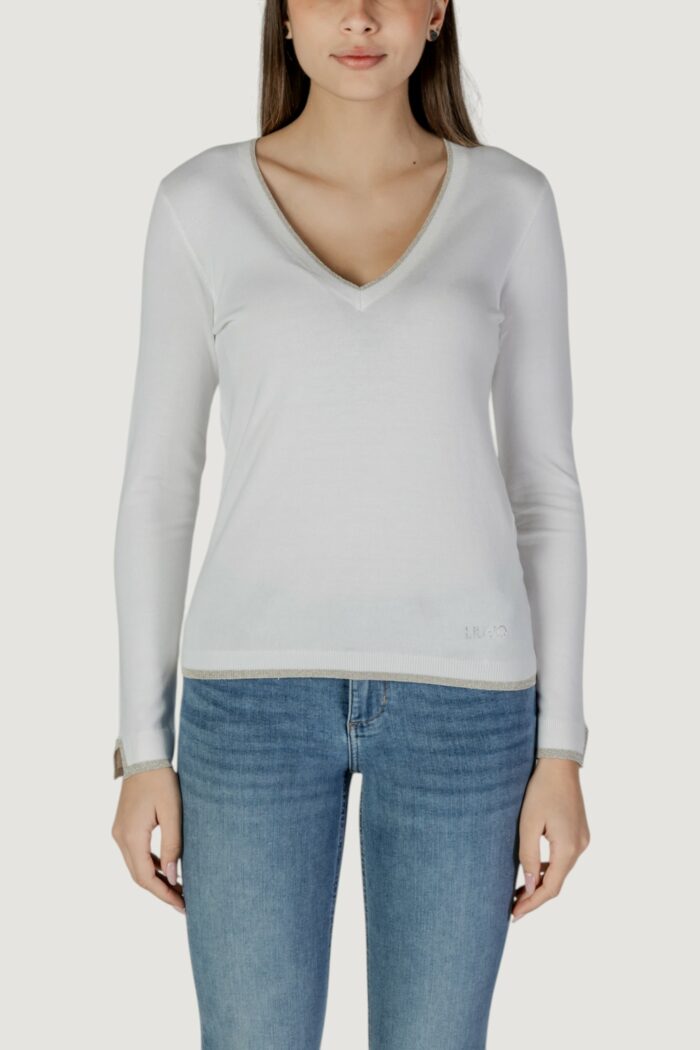 Maglia Liu-Jo ecs chiusa m/l Bianco