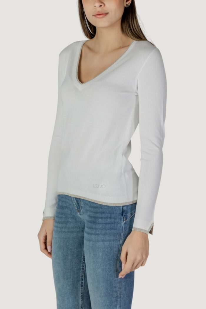 Maglia Liu-Jo ecs chiusa m/l Bianco