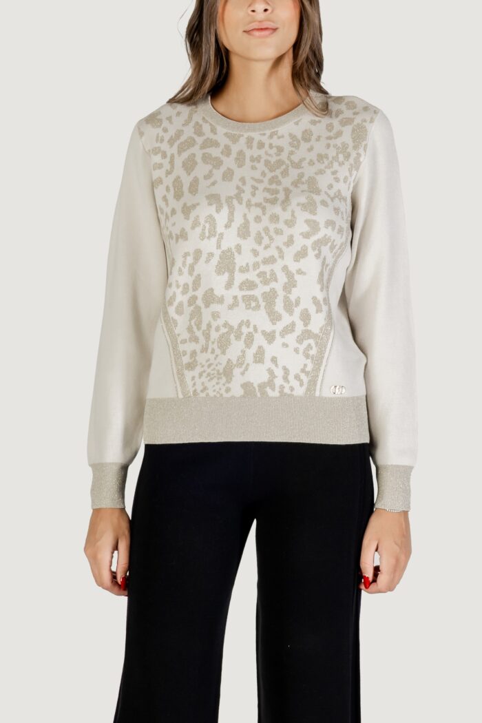 Maglia Liu-Jo ecs maglia chiusa m/l Bianco – Oro