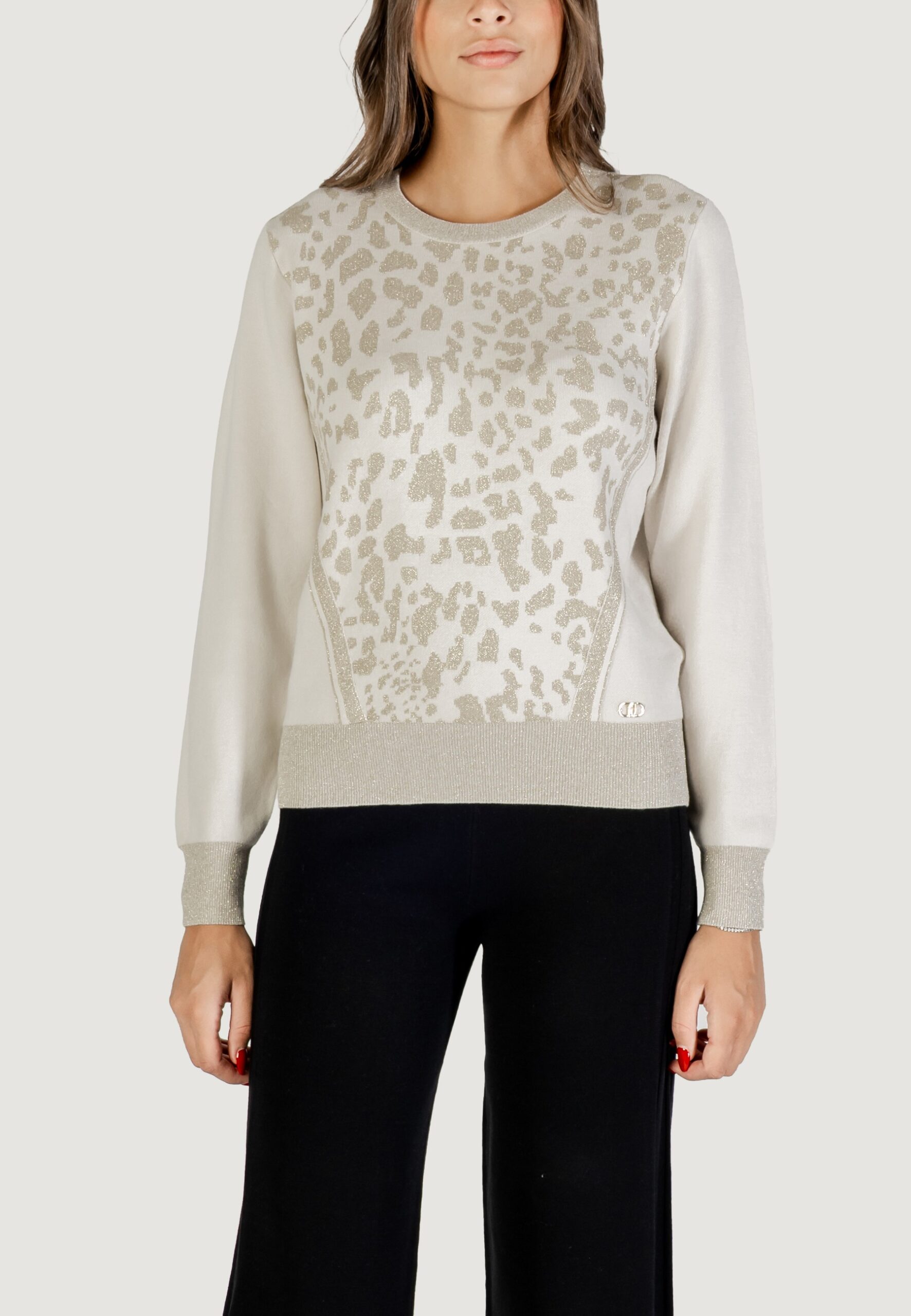 Maglia Liu-Jo ecs maglia chiusa m/l Bianco - Oro - Foto 1