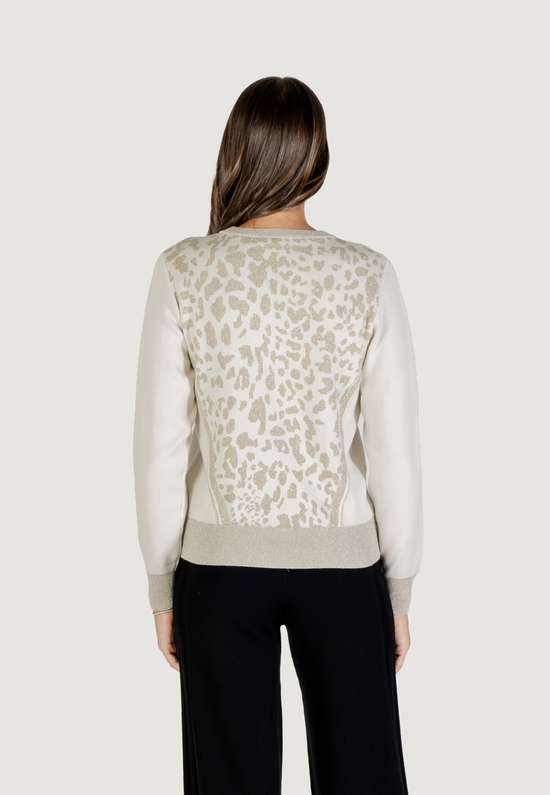 Maglia Liu-Jo ecs maglia chiusa m/l Bianco - Oro - Foto 3