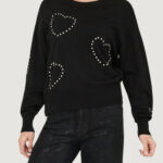Maglia Only bee ls heart bling oneck cc knt Nero - Foto 1