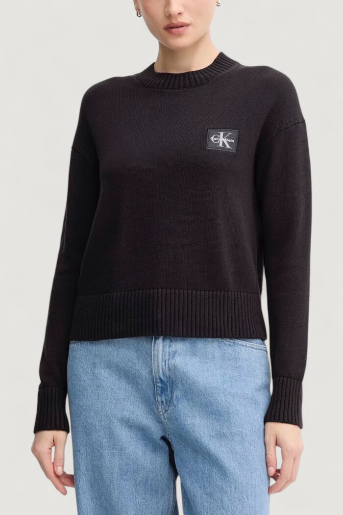 Maglione Calvin Klein Jeans ck embro badge sweat Nero