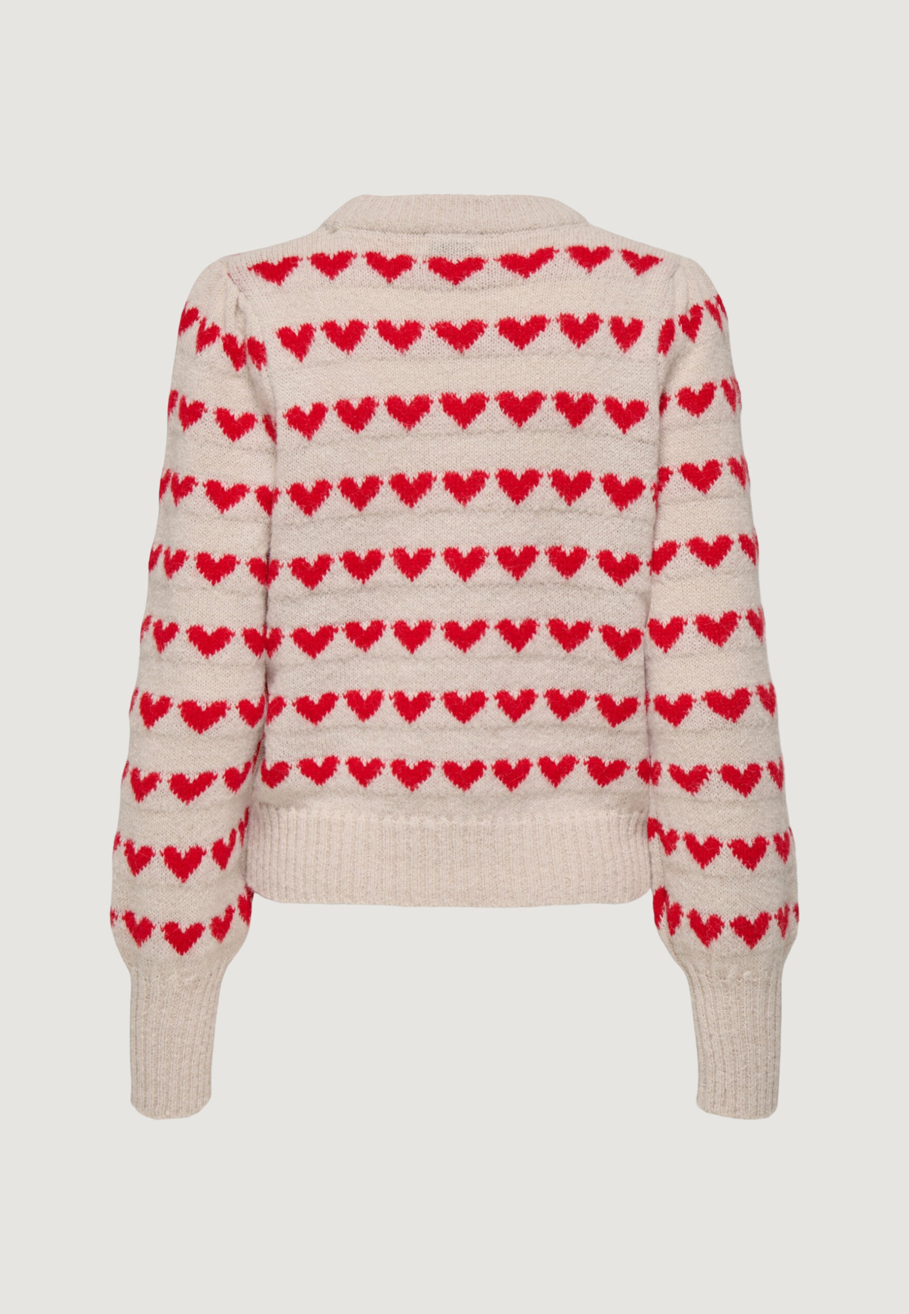 Maglione Jacqueline de Yong jdysigrid life l/s oneck puffdot pul knt Beige - Foto 4