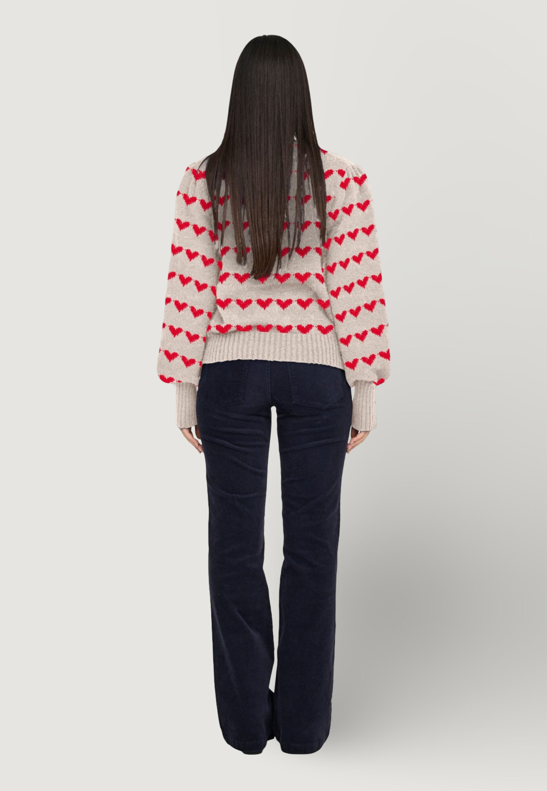 Maglione Jacqueline de Yong jdysigrid life l/s oneck puffdot pul knt Beige - Foto 5