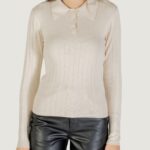 Maglione Jacqueline de Yong jdykate l/s polo pullover knt Beige chiaro - Foto 1
